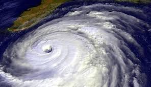 Picture of a hurricane from the sky