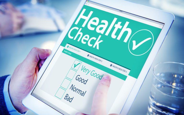 graphic of a health check checklist