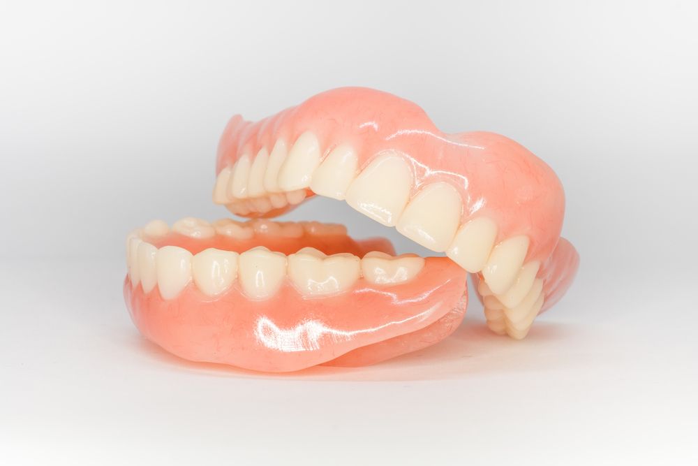 Close up of Dentures