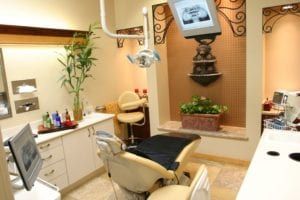 Warm & Relaxing Treatment Suites with Tranquil Fountains, Aromatherapy, Paraffin Wax Treatments, Dental Chair Massage Pads and a Library of DVDs and CDs