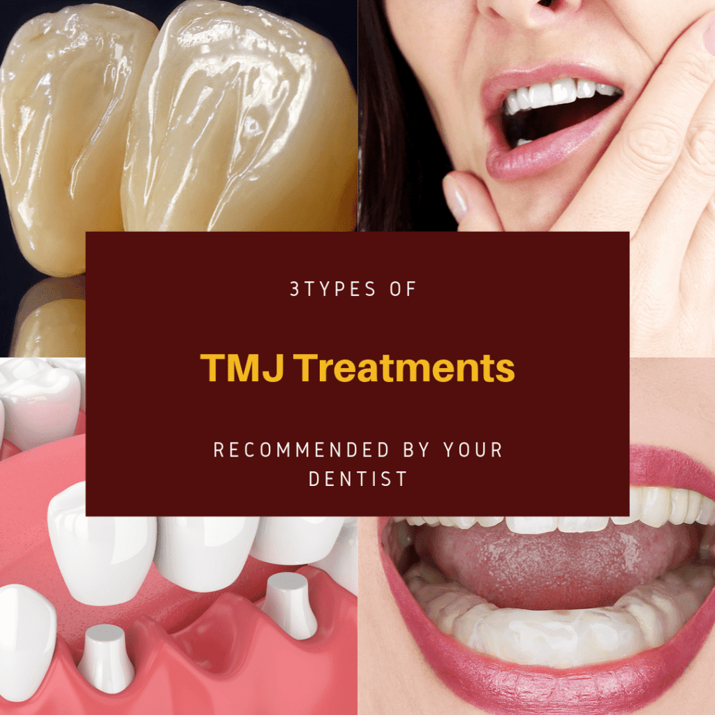 Infograph for 3 TMJ treatments recommended by your dentist.