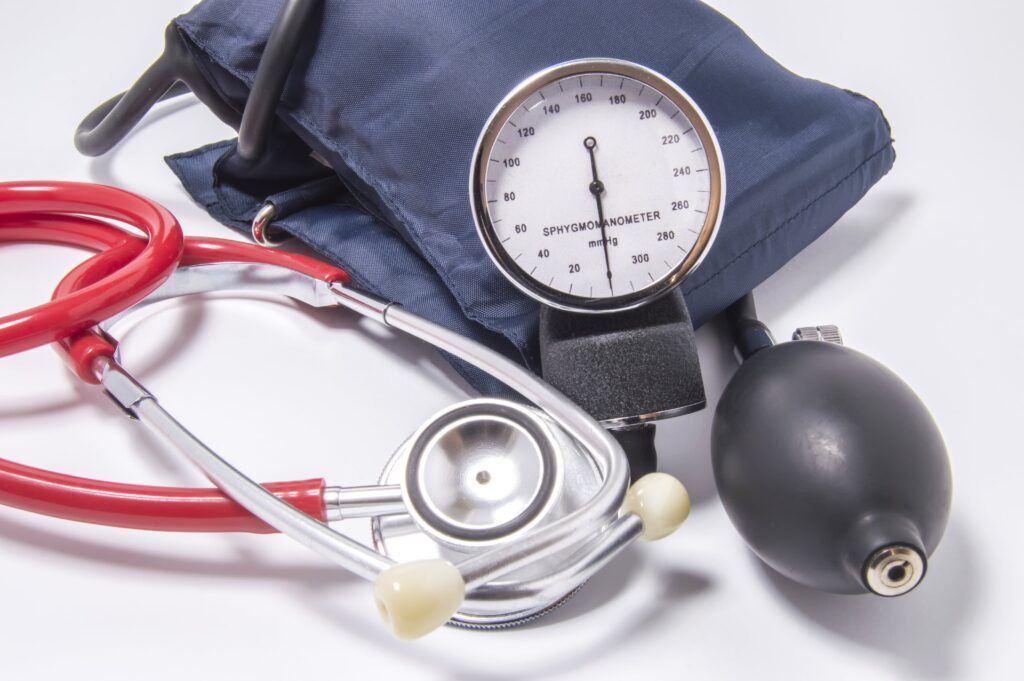 stethoscope and blood pressure cuff